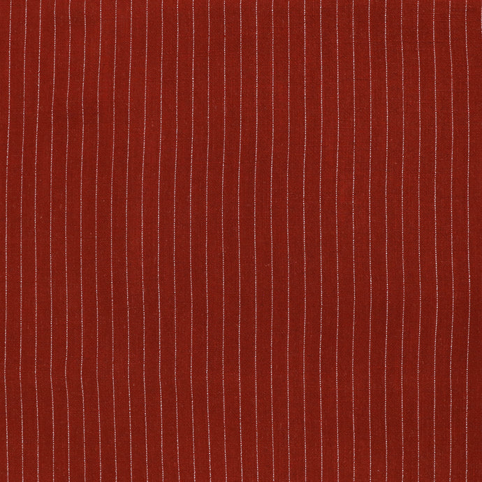 Viscose Linen Blend - Pinstripe - Red - END OF BOLT 62cm