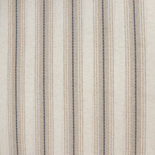 Viscose Linen Blend - Yarn Dyed Blue + White Stripe - SALE