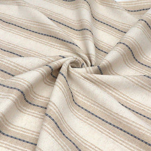 Viscose Linen Blend - Yarn Dyed Blue + White Stripe - SALE