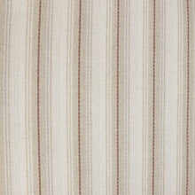 Viscose Linen Blend - Yarn Dyed Rust Brown + White Stripe - SALE