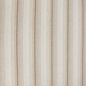 Viscose Linen Blend - Yarn Dyed Rust Brown + White Stripe - SALE