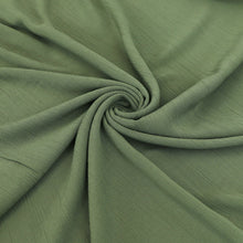 Viscose Linen Crinkle - Khaki Green