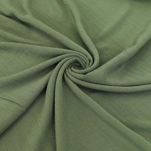 Viscose Linen Crinkle - Khaki Green