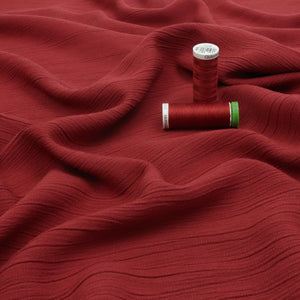 Viscose Linen Crinkle - Red