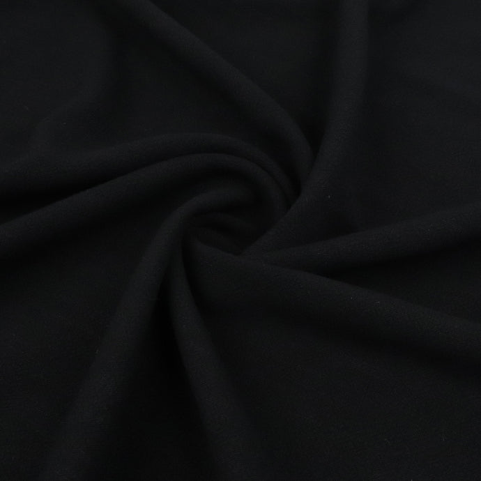 Viscose Linen Slub - Black - END OF BOLT 79cm