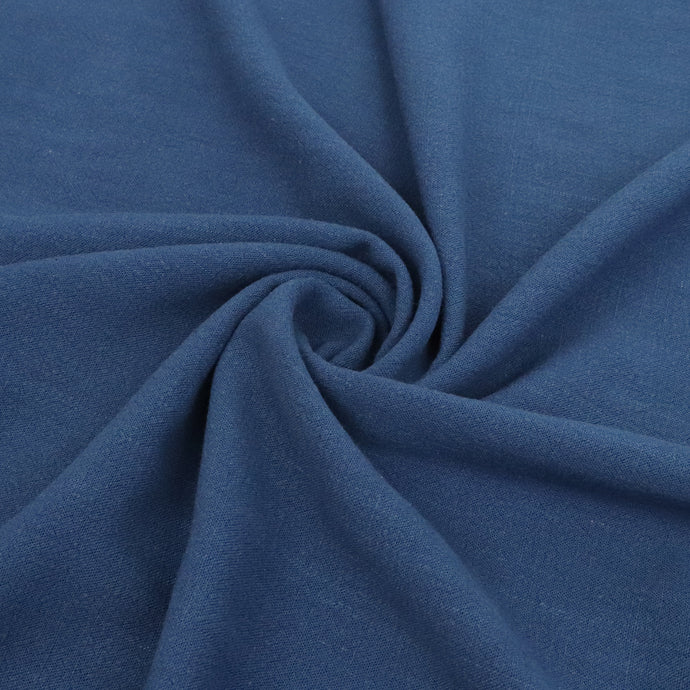 Viscose Linen Slub - Blue - END OF BOLT 47cm