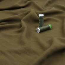 Viscose Linen Slub - Khaki Green