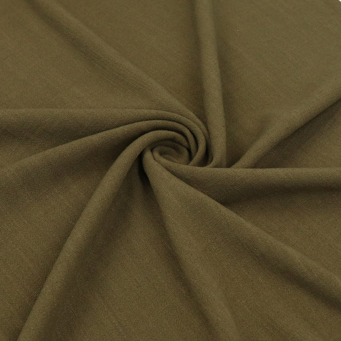 Viscose Linen Slub - Khaki Green