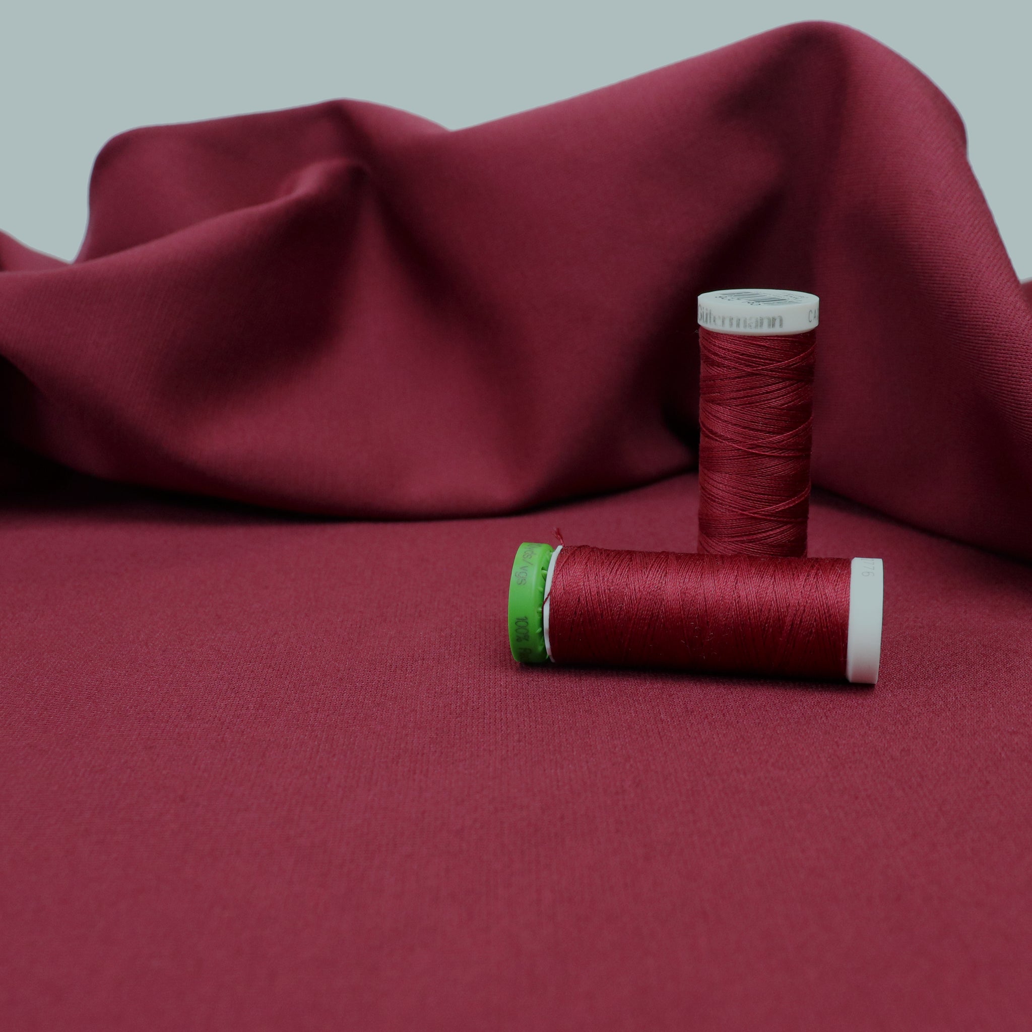  Fabric Merchants Ponte de Roma Solid Red, Fabric by
