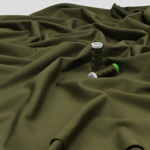 Viscose Ponte Di Roma - Khaki Green