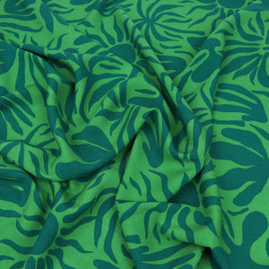 Viscose Poplin - Vacation Vibes - Green