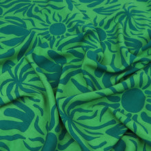 Viscose Poplin - Vacation Vibes - Green