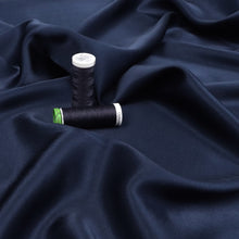 Viscose Satin - Navy Blue