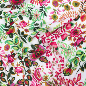 Viscose Satin - Trailing Flowers - SALE