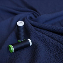 Viscose Seersucker - Navy - SALE