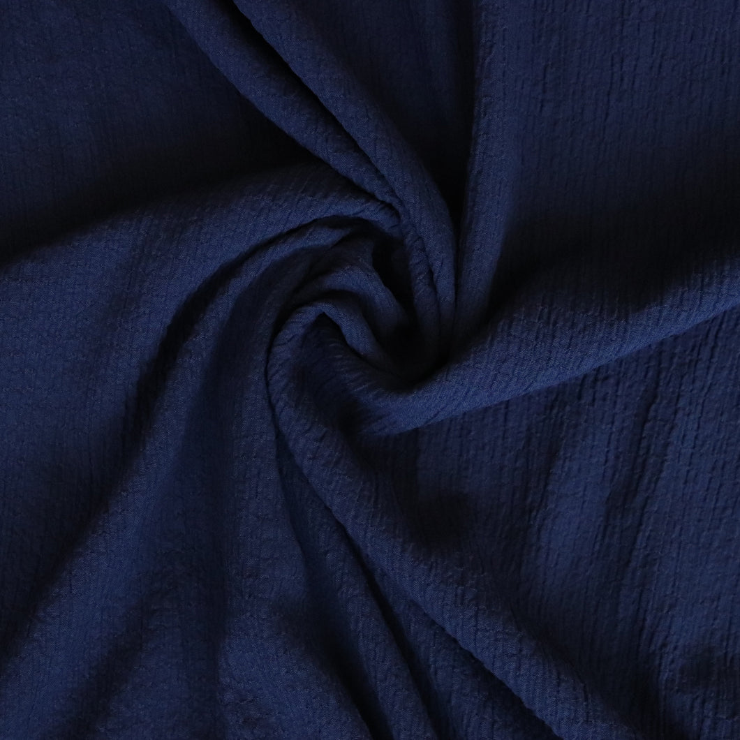 Viscose Seersucker - Navy - SALE