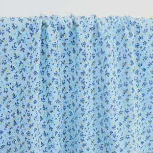 Viscose Seersucker - Petals - Blue - SALE