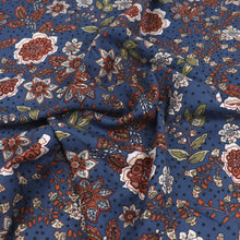 Viscose Twill - Dotty About Flowers - Petrol