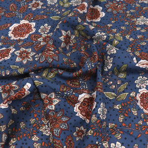 Viscose Twill - Dotty About Flowers - Petrol