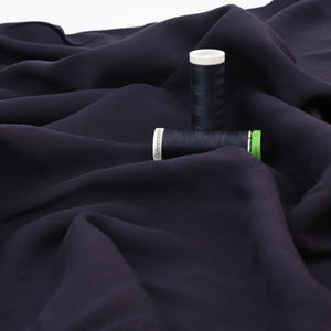 Viscose Twill - Navy Blue - END OF BOLT 66cm