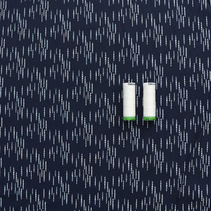 Viscose Twill - Navy Dashes