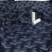 Viscose Twill - Navy Dashes