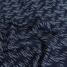 Viscose Twill - Navy Dashes