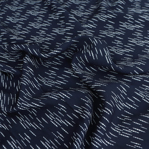 Viscose Twill - Navy Dashes