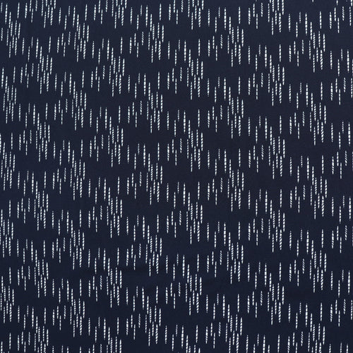 Viscose Twill - Navy Dashes