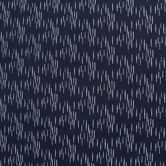 Viscose Twill - Navy Dashes