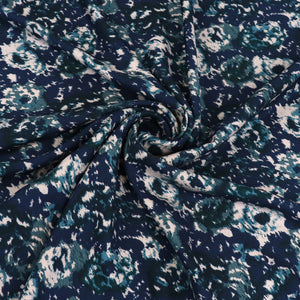 Viscose Twill - Ocean Flowers