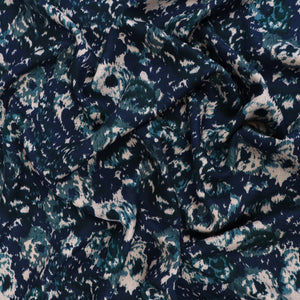 Viscose Twill - Ocean Flowers