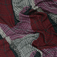 Viscose Twill - Patchwork Abstract Lines