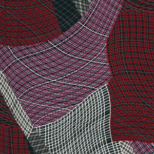 Viscose Twill - Patchwork Abstract Lines