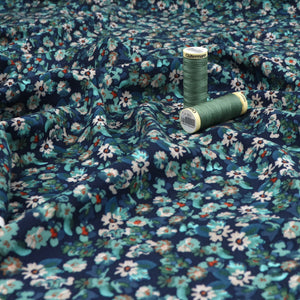 Viscose Twill - Sunset Flowers