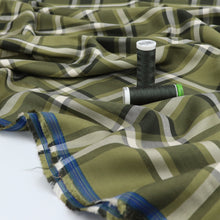 Viscose Twill - Yarn Dyed Check - Green - SALE