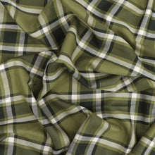 Viscose Twill - Yarn Dyed Check - Green - SALE