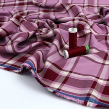 Viscose Twill - Yarn Dyed Check - Pink