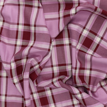 Viscose Twill - Yarn Dyed Check - Pink