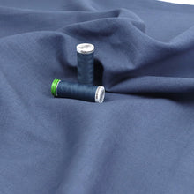 Washed Linen Cotton - Denim Blue