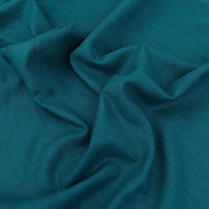 Washed Linen Cotton - Teal Green