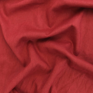 Washed Linen Cotton Lightweight - Red