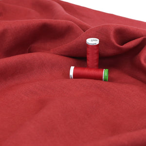 Washed Linen Cotton Lightweight - Red