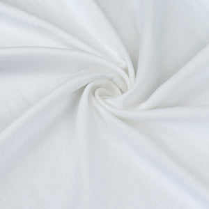 Washed Linen Cotton Lightweight - White - END OF BOLT 116cm