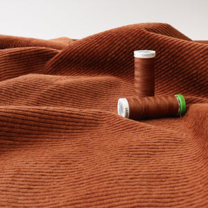 Washed Stretch Cotton Corduroy - Chestnut