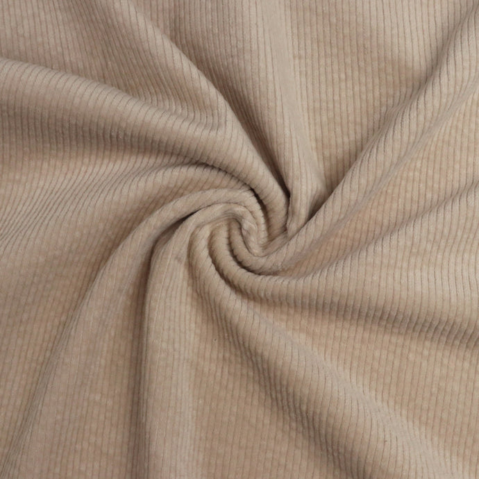 Washed Stretch Cotton Corduroy - Light Beige