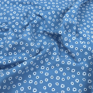 Washed Vintage Cotton - Daisy Meadow - Blue