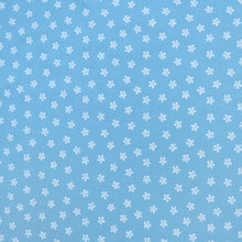 Washed Vintage Cotton - Daisy Stamp - Blue