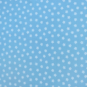Washed Vintage Cotton - Daisy Stamp - Blue