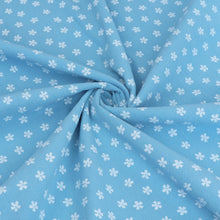Washed Vintage Cotton - Daisy Stamp - Blue